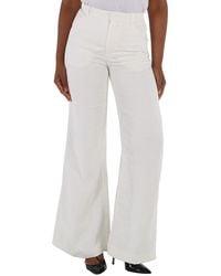 Chloé - Ladies Iconic Milk Flared Ribbed Trousers, Brand Size 34 (Us - Lyst