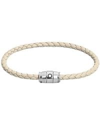 Montblanc - Meisterstuck Steel & Cloudy Leather Bracelet - Lyst