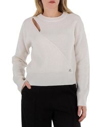 Michael Kors - Detail Long Sleeve Cut Out Sweater - Lyst