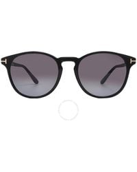 Tom Ford - Lewis Smoke Gradient Oval Sunglasses Ft1097 01b 53 - Lyst
