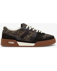 Fendi - Canvas Match Lace-Up Sneakers, Brand Size 40 Us - Lyst