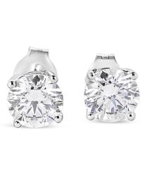 Haus of Brilliance - 14K 1 3/4 Cttw Lab Grown Round Brilliant Diamond Solitaire Stud Earring (F-G Color, Vs2-Si1 Clarity) - Lyst