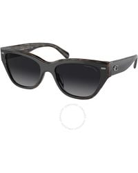 COACH - Polarized Grey Gradient Cat Eye Sunglasses Hc8370f 5764t3 56 - Lyst