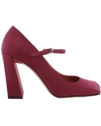 AMINA MUADDI - Charlotte Satin Mary Jane Pumps - Lyst