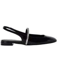 Stuart Weitzman - Stefanie Patent Slngback Ballet Flats - Lyst
