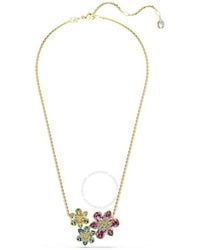 Swarovski - Mixed Cuts Flower Idyllia Pendant Necklace - Lyst