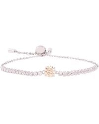 Swarovski - Matrix Tennis Bracelet Rhodium Shiny Fancy Champagne - Lyst