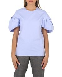 Victoria Beckham - Ladies Knit Tops Light Tuck Sleeve Top, Brand Size 4 (Us - Lyst