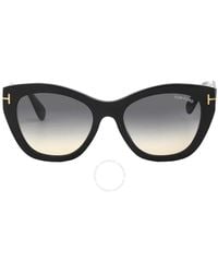Tom Ford - Cara Smoke Gradient Cat Eye Sunglasses - Lyst