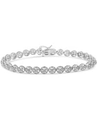 Haus of Brilliance - .925 Sterling Silver 1/4 Cttw Diamond 7'' Open Circle Wheel Link Tennis Bracelet - Lyst