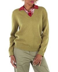 Loewe - Polo Collar V Neck Sweater - Lyst
