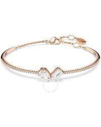 Swarovski - Mesmera Rose-Tone Plated Mixed Cuts Bangle - Lyst