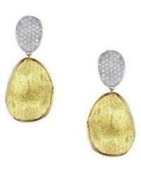 Marco Bicego - Lunaria Diamond Pave Small Double Drop Earrings 1 2Ctw - Lyst