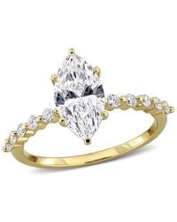 Created Forever - 1 3/4Ct Tw Marquise And Round-Cut Lab Grown Diamond Engagement Ring - Lyst