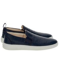 Ferragamo - Fedra Croc-Embossed Slip-On Sneakers - Lyst