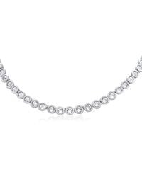 Swarovski - Imber Rhodium Plated Tennis Necklace - Lyst