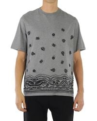 Roberto Cavalli - Melange Lucky Symbols-Embroidered Cotton T-Shirt - Lyst