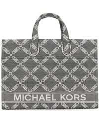 Michael Kors - Large Gigi Logo Jacquard Tote Bag - Lyst