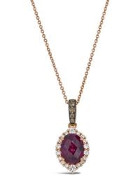 Le Vian - Ladies Checkerboard Semiprecious Pendant Necklace Set - Lyst