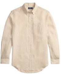 Polo Ralph Lauren - Custom Fit Striped Linen Shirt - Lyst