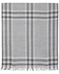 Brunello Cucinelli - Pebble Wool Silk Checked Scarf - Lyst