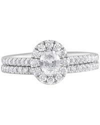 Brilliant Diamond - 14K 1 Cttw Lab Grown Diamond Oval Bridal Set (G-H, Si1-Si2) - Lyst