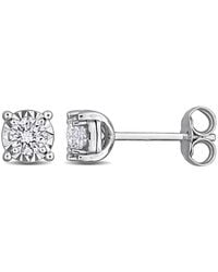 Created Forever - 1/2Ct Tw Lab-Grown Diamond Solitaire Stud Earrings - Lyst