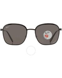 Ray-Ban - Polarized Dark Grey Square Sunglasses Rb3720 002/k8 55 - Lyst