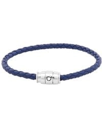 Montblanc - Woven Leather Bracelet - Lyst