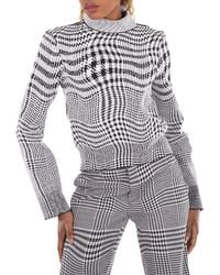 Burberry - Warped Pattern Print Knitted Sweater - Lyst