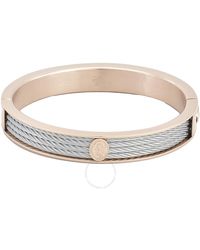 Charriol - Forever Rose Gold Pvd Steel Cable Bangle - Lyst