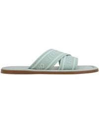 Ferragamo - Laurene Logo Embroidered Slides - Lyst