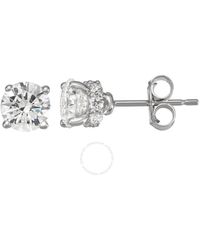 DiamondMuse - Diamond Muse 1.00 Cttw 14Kt Round Cut Diamond Stud Earrings For - Lyst