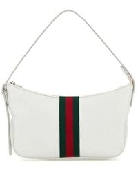 Gucci - Leather Small Lunetta Shoulder Bag Whitebamboovrv Borse A Mano - Lyst
