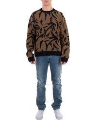Nanushka - Toine Crew Neck Abstract Print Sweater - Lyst