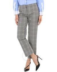 Burberry - Emma Check Technical Tailored Trousers - Lyst