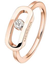 Messika - Move Uno 18K Rose Diamond Ring - Lyst