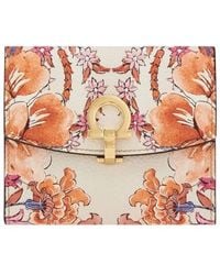 Ferragamo - Gancini Foulard Print Wallet - Lyst