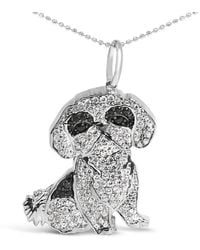 Haus of Brilliance - 925 Sterling 1 1/4 Cttw Diamond Shih Tzu Dog Pendant Necklace - Lyst