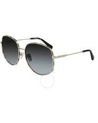 Ferragamo - Grey Gradient Oval Sunglasses Sf277s 733 61 - Lyst