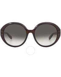 Ferragamo - Grey Gradient Oval Sunglasses Sf1067s 210 57 - Lyst