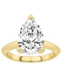Mure And Co - 2Ctw Pear Shaped Lab Grown Diamond (F/Vs) Knife Edge Shank Solitaire Engagement Ring - Lyst