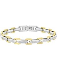 Robert Alton - 1/3Ctw Diamond Stainless Steel Finish Bracelet - Lyst