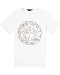 Versace - Crystal Medusa Motif Short Sleeve T-Shirt - Lyst