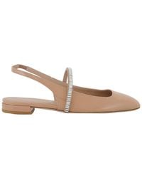 Stuart Weitzman - Stefanie Patent Slngback Ballet Flats - Lyst