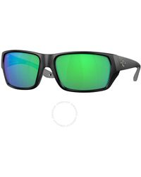 Costa Del Mar - Tailfin Green Mirror Polarized Polycarbonate Rectangular Sunglasses 6s9113 911307 57 - Lyst