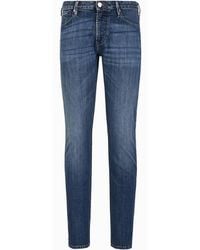 Emporio Armani - J06 Slim-Fit Twill-Melange Jeans, Waist - Lyst