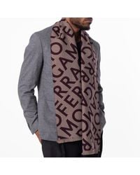 Ferragamo - Reversible Logo Wool Scarf - Lyst