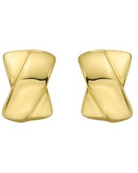 Tresorra - 14K Puffed X C-Hoop Earrings - Lyst