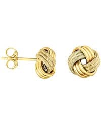 Kylie Harper - Ladies 14K Diamond-Cut Love Knot Stud Earrings - Lyst